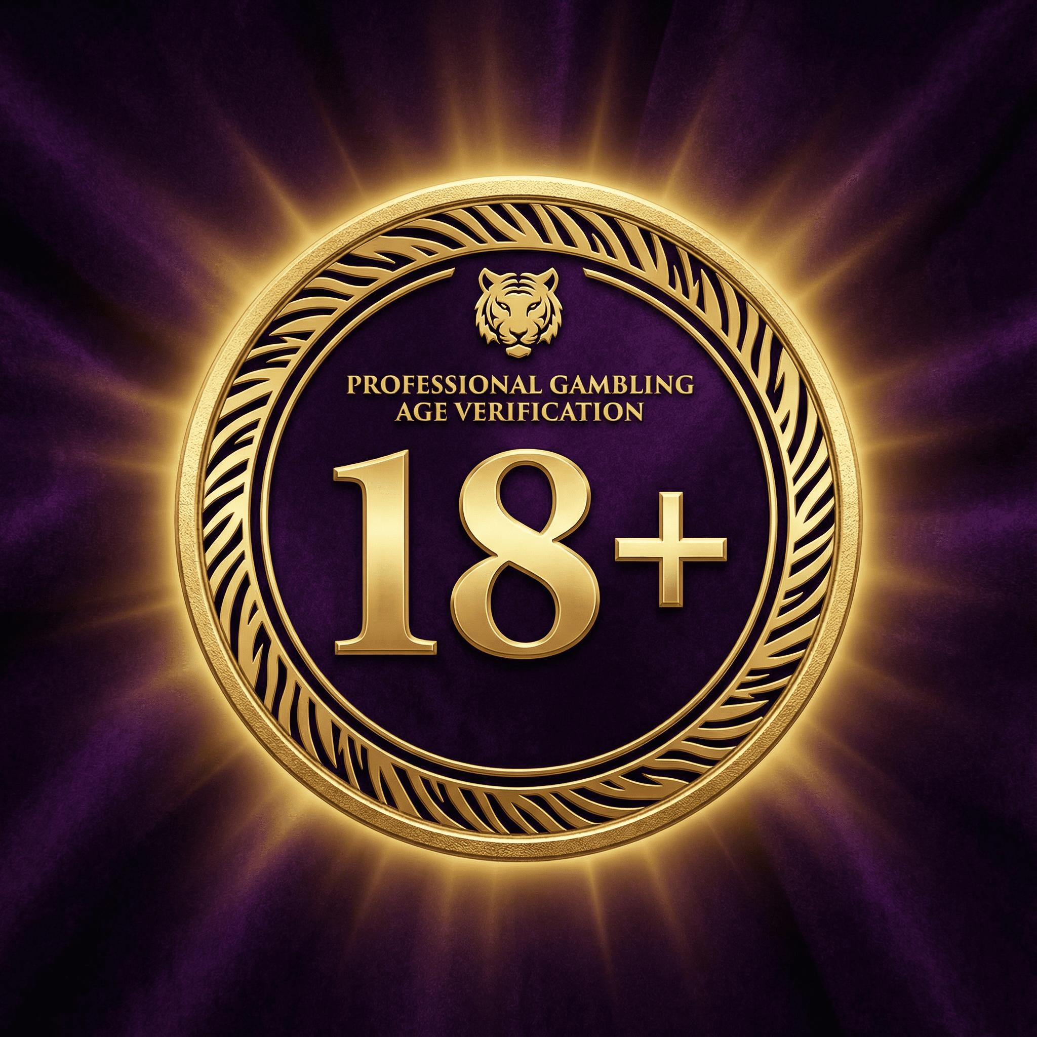 Símbolo de restricción de edad 18+ para juego responsable